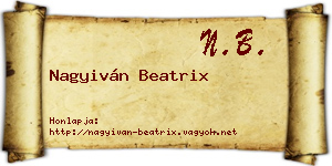 Nagyiván Beatrix névjegykártya