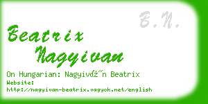 beatrix nagyivan business card